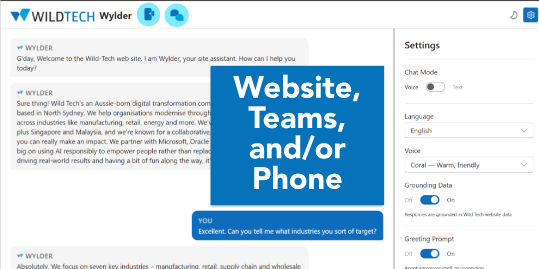 Website, Teams, andor Phone
